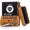 Wooden beard and comb set